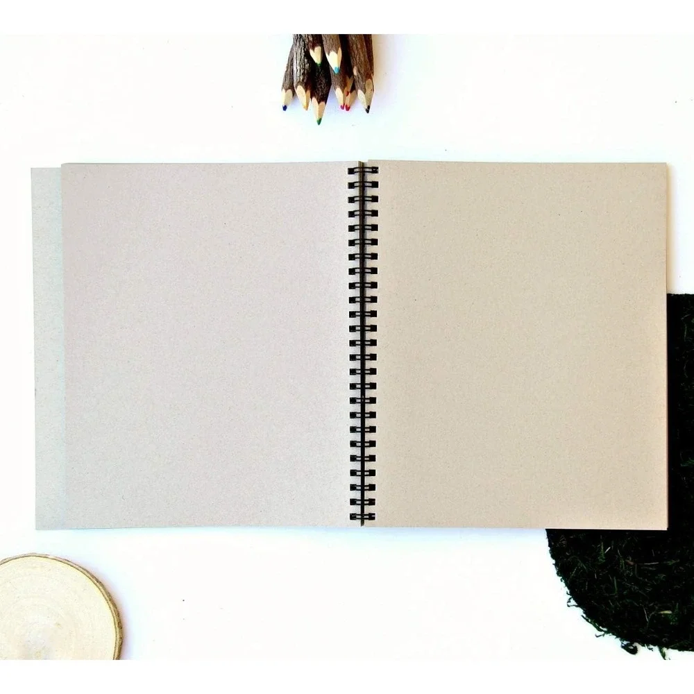 Modern Notebooks Rustic Wedding Guest Book Kraft Softcover 8.5x9 90 Pgs Boho